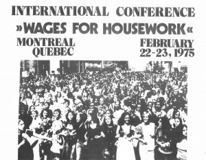 Affiche invitation à la Conférence de Montréal du Collectif féministe international, 22-23 février 1975 (Archives Mariarosa Dalla Costa)