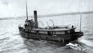Le bateau pilote Eurêka en 1909. Source : Site historique maritime Pointe-au-Père.