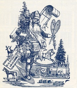 Représentation de Santa Claus parue dans le Montreal Illustrated en 1894. (Les collections de BAnQ)