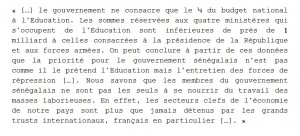 Extrait du Mémorandum de l'UDES sur les événements de l'Université de Dakar, 26 mai 1968.