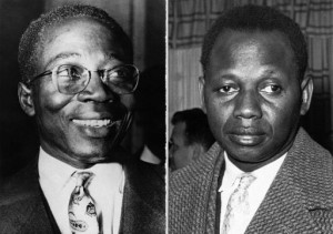 Léopold S. Senghor et Mamadou Dia. Crédits : AFP.