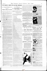 « The Modern Samson », un article sur Louis Cyr paru le 24 janvier 1891 dans le National Police Gazette (p. 11).