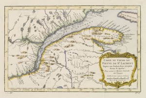 Carte du Cours du Fleuve de St.Laurent..Quebec., BELLIN,J.N., Paris, 1757.
