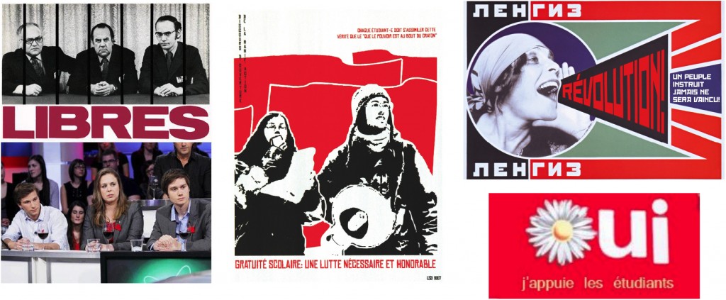 Affiches et images d’inspiration syndicale, maoïste, soviétique et indépendantiste.